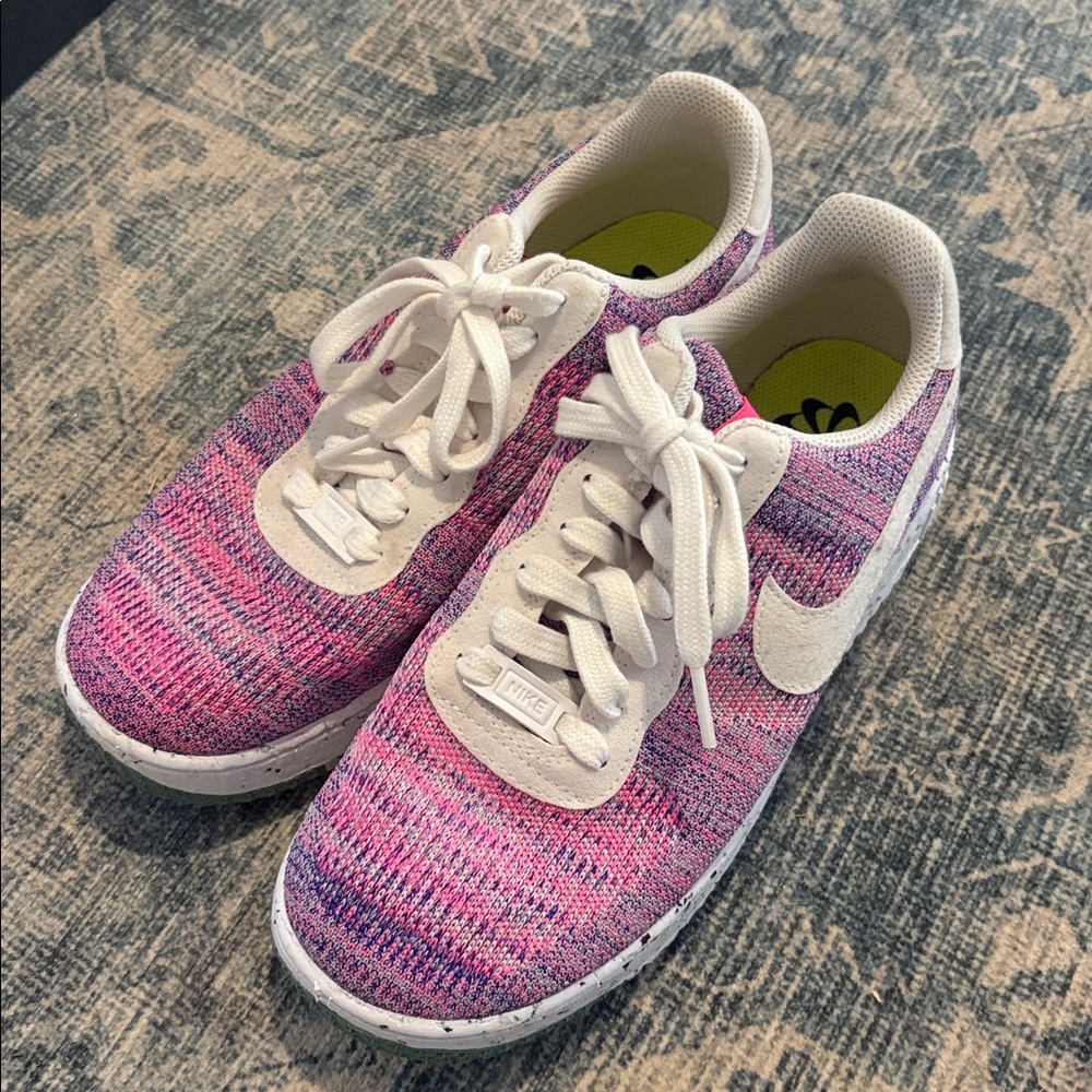 Nike Air Force 1 Low Crater Flyknit Fuchsia Glow DC7273-500 WMNS Size 8